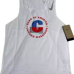 Mens Chicago Marathon 2023 Aero Swift Running Single Tank Top M White